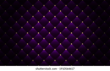 Luxury purple background with golden beads. Vector illustration. 