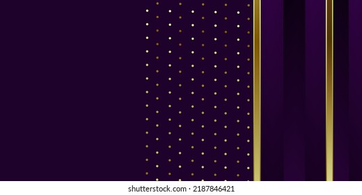 Luxus-violetter goldener Hintergrund, Vektorgrafik