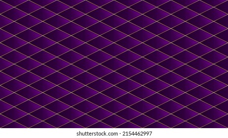 Luxury purple gold geometric background template for your projects. Diamonds with a stroke lined up in rows. Vector.