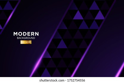 Luxury purple overlay layers background. Realistic light effect on textured purple Triangle background.