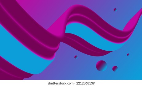 fondo 3d de la ola violeta de lujo. pancarta