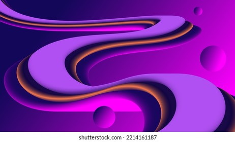 luxury purple wave 3d background. banner