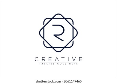 Logo-Bildzeichen der Marke Luxury R, Luxus und anmutiges Monografie-Design