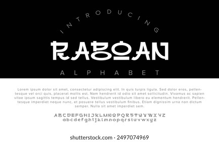 Letras de lujo del alfabeto de RABOAN para el logotipo