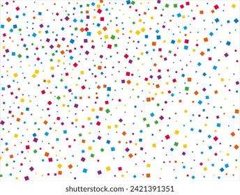 Luxury Rainbow Squares Confetti. Vector illustration