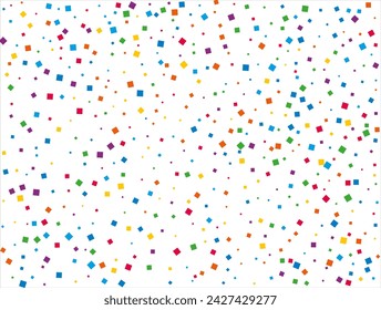 Luxury Rainbow Squares Confetti. Vector illustration.