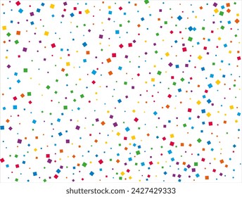 Luxury Rainbow Squares Confetti. Vector illustration.