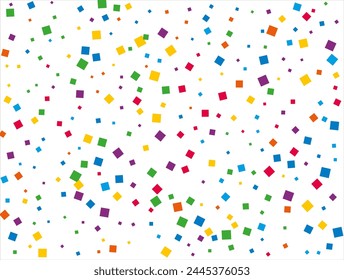 Luxury Rainbow Squares Confetti. Vector illustration