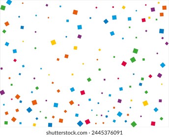 Luxury Rainbow Squares Confetti. Vector illustration