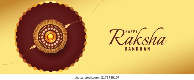 Luxury Raksha Bandhan Festival Background With Rakhi Design 