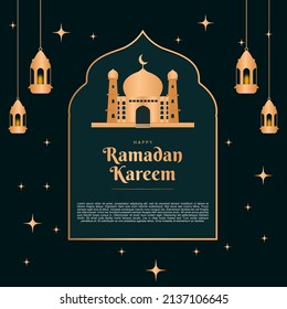 Luxury Ramadan Kareem Greeting Designs Gold Eid Eid Islamic New Year