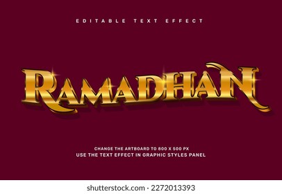 Luxury Ramadhan editable text effect template