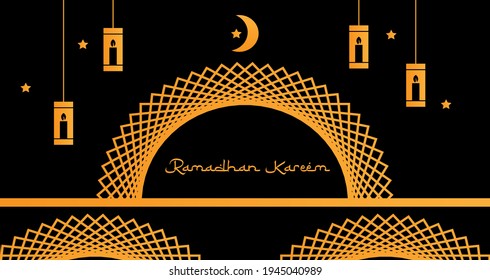 Diseño vectorial de plantilla de fondo Ramadhan Kareem de lujo eps 10