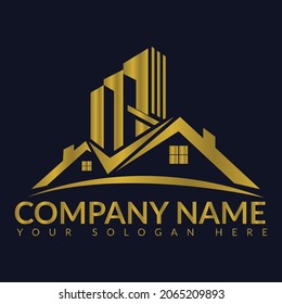luxury Real Estate logo icon vector. building logo design 