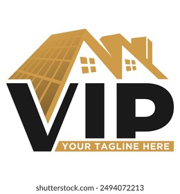 Luxury real estate logo vector