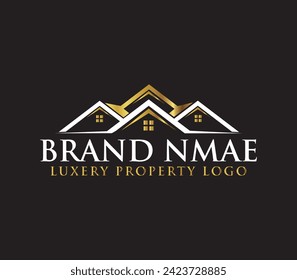 Luxury Real Estate Vector Logo, House, Home, Roof vector logo design for download.