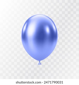 Luxus realistische Ballons. 3D blaue glänzende Helium Ballons auf weißem Hintergrund isoliert. Weihnachtsfeier, Geburtstags- und Jubiläumsdekoration. Gestaltungselement der Feier. Vektorillustration EPS10.