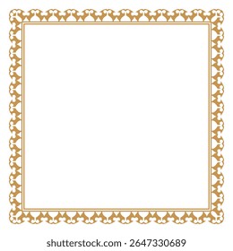 Luxury rectangle golden frame border with vintage divider elegant european picture	
