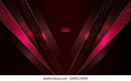 Luxury Red Abstract Background Design With Metalic Shiny Lines Template Vector. Red Abstract Background Vector Illustration.