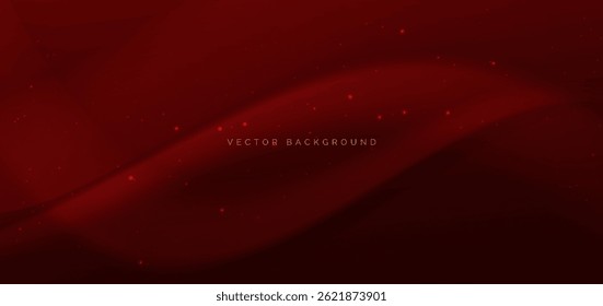Fondo rojo de lujo con líneas Horizontales brillantes elegantes. Concepto de premio de Plantilla. Ilustración vectorial
