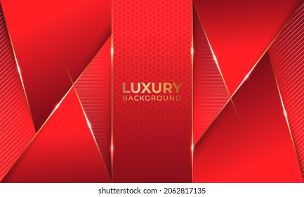 luxury red background with gold stripes