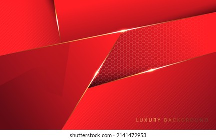 luxury red background with gold stripes