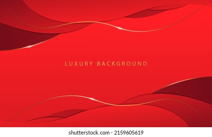 fondo rojo de lujo con rayas doradas