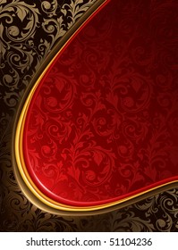 Luxury red and black Background, vector