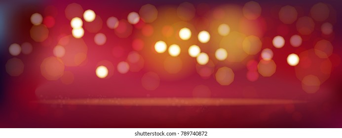 A luxury red bokeh vector image for Abstract background.