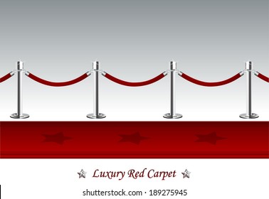 Luxury Red Carpet with Barrier Rope