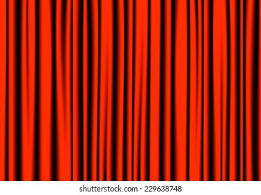 luxury red drapes curtain with many shadow vector.