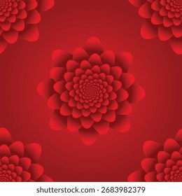 Luxury red flower pattern design 