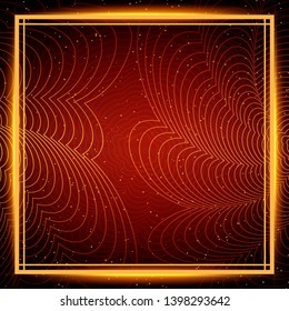 Luxury red and gold background. Design for presentation, concert, show. Vector illustration