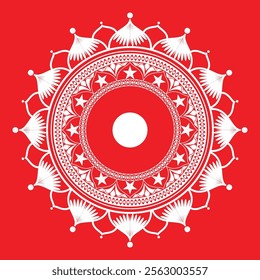 Luxury red mandala background  mandala. Mandala for print, poster, cover, brochure, flyer, banner