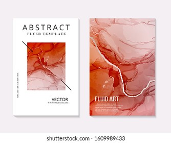Luxury red marble gradient with Gold texture background vector. Marbling background design for Banner, invitation, wallpaper, header, website, print ad, packaging, poster, concert advertising.