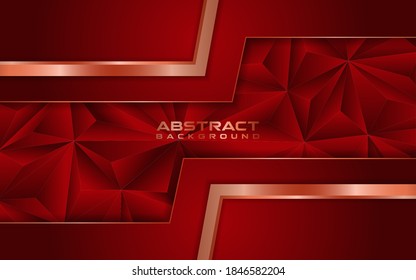 Luxury red mosaic background with rose lines