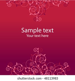 Luxury red ornate background