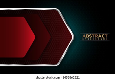 luxury red polygonal background layers
