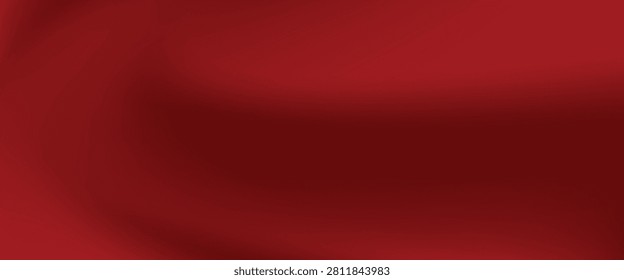 Luxury red satin smooth fabric background. Abstract background luxury red cloth or liquid wave or wavy folds of silk satin background. Red silky fabric. Decoration element for design.