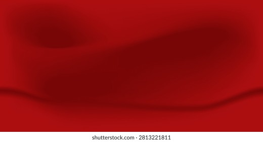 Luxury red satin smooth fabric background. Abstract background luxury red cloth or liquid wave or wavy folds of silk satin background. Red silky fabric. Decoration element for design.