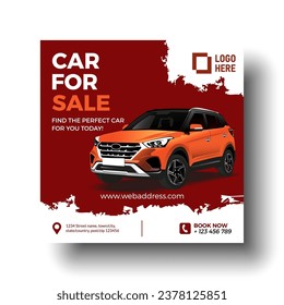 Luxury Rent a car banner for social media post template, Black Friday car rent post design.