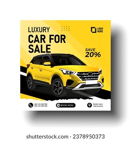 Luxury Rent a car, Car sale banner for social media post template, Black Friday car rent post design. svg