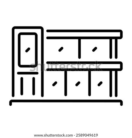 Luxury residence icon in linear style 