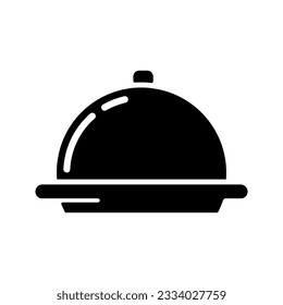icono vectorial de plato de restaurante de lujo