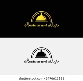 Concepto de diseño de logotipo de restaurante de lujo