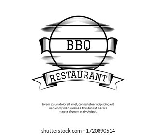 Luxury Restaurant Logo in line style concept. For modern Business company brand logo design vector illustration.