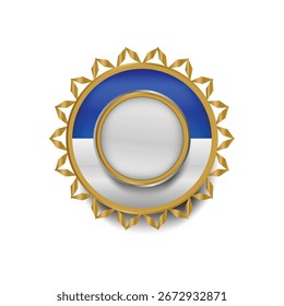 Insignia de forma en blanco retro de lujo y diseño de Plantilla de etiquetas
