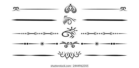 Luxury retro dividers set. Calligraphic design elements vector.