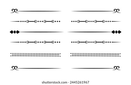 Luxury retro dividers set. Calligraphic design elements vector.