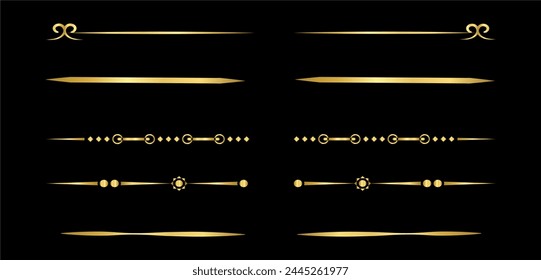 Luxury retro dividers set. Calligraphic design elements vector.